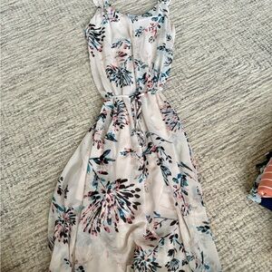 Motherhood Maternity Blue and Pink Maxi Sundress